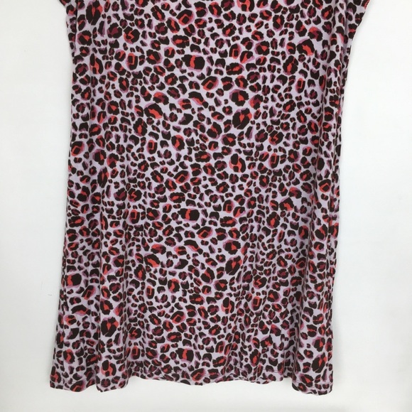 LOGO by Lori Goldstein Leopard Tunic Tank Top Stretch Jersey Knit Women’s Sz M - Picture 3 of 9